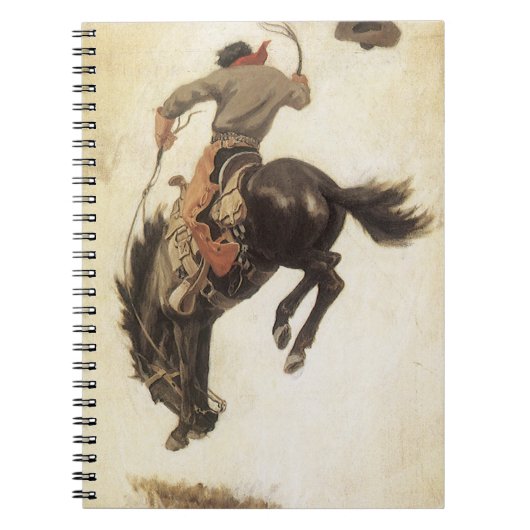  Cowboy, Bronco Buster-onderzoek door NC Wyeth Notitieboek (Voorkant)