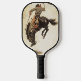  Cowboy, Bronco Buster-onderzoek door NC Wyeth Pickleball Paddle