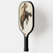  Cowboy, Bronco Buster-onderzoek door NC Wyeth Pickleball Paddle (Links)