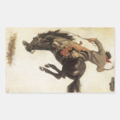  Cowboy, Bronco Buster-onderzoek door NC Wyeth Rechthoekige Sticker (Voorkant)