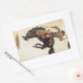  Cowboy, Bronco Buster-onderzoek door NC Wyeth Rechthoekige Sticker (Envelop)