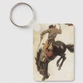 Cowboy, Bronco Buster-onderzoek door NC Wyeth Sleutelhanger (Voorkant)