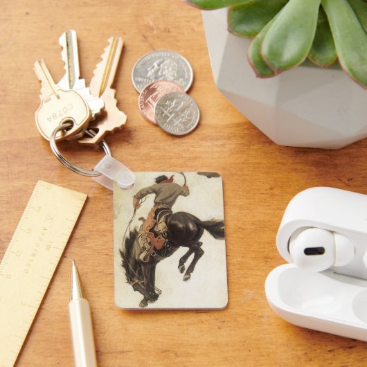  Cowboy, Bronco Buster-onderzoek door NC Wyeth Sleutelhanger (Bureau)