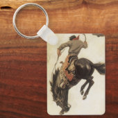  Cowboy, Bronco Buster-onderzoek door NC Wyeth Sleutelhanger (Voorkant)
