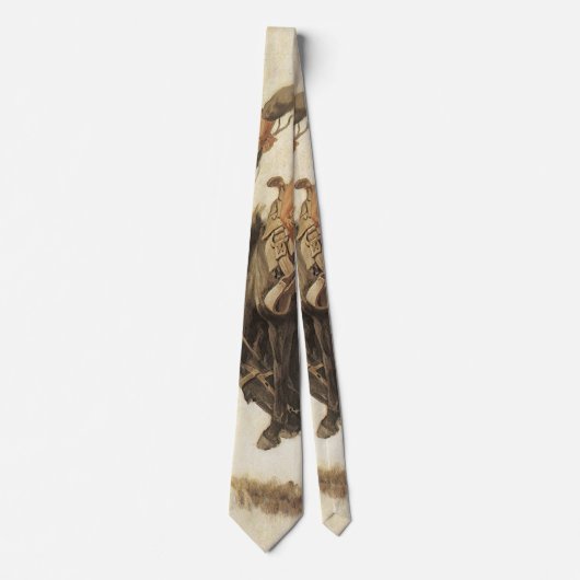 Cowboy, Bronco Buster-onderzoek door NC Wyeth Stropdas (Voorkant)