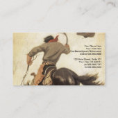 Cowboy, Bronco Buster-onderzoek door NC Wyeth Visitekaartje (Achterkant)
