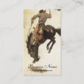 Cowboy, Bronco Buster-onderzoek door NC Wyeth Visitekaartje (Voorkant)