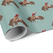  cowboy bronco rijder cadeaupapier (Rol Hoek)