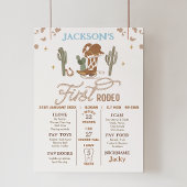 Cowboy Brown eerste Rodeo verjaardag mijlpaal Post Foto Afdruk