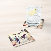 Cowboy, Bruid & Paard Bruiloft Kartonnen Onderzetters (Insitu)