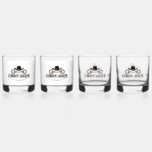 Cowboy Bruidegom Whisky Glas