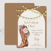 Cowboy Bruids Douche Uitnodiging (Voorkant / Achterkant)