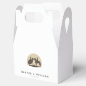 Cowboy bruiloft paard bedankdoosjes (Geopend)
