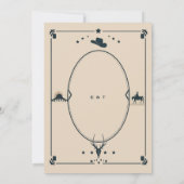 Cowboy bruiloft rustieke Vintage Western Elegant Kaart (Achterkant)