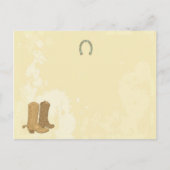 Cowboy bruiloft schrijfbare plaats kaart (Voorkant)