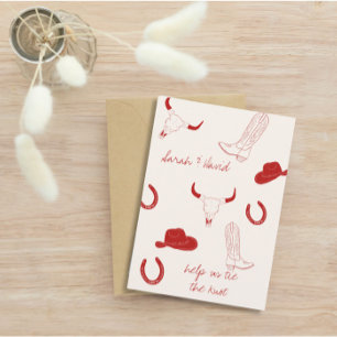 Cowboy bruiloft thema save the date