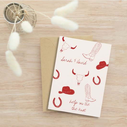 Cowboy Bruiloft Thema  Save The Date
