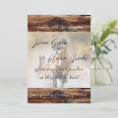 Cowboy bruiloft uitnodiging Dans en BBQ (Staand voorkant)