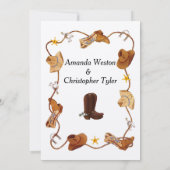 Cowboy bruiloft uitnodigingen (Achterkant)