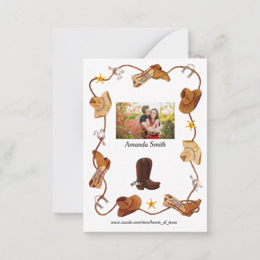 Cowboy bruiloft uitnodigingen (Achterkant)
