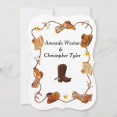 Cowboy bruiloft uitnodigingen (Achterkant)