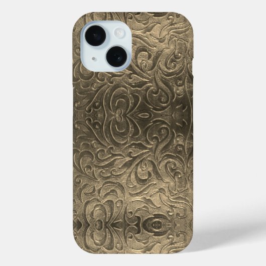 Cowboy bruin western land lederen patroon Case-Mate iPhone case (Achterkant)