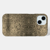 Cowboy bruin western land lederen patroon Case-Mate iPhone case (Achterkant (horizontaal))