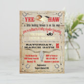 Cowboy Bucking Bronco Couples Baby shower Kaart (Staand voorkant)