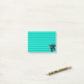 Cowboy Bull met turquoise Pet en gepatenteerde sja Post-it® Notes (Op bureau)