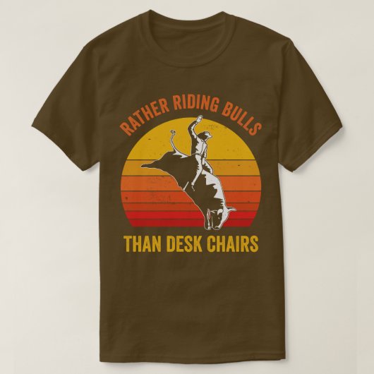 Cowboy Bull Riding Rodeo Bull Rider Funny T-shirt (Design voorkant)