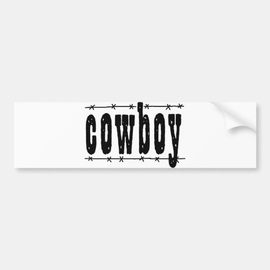 Cowboy Bumpersticker (Voorkant)
