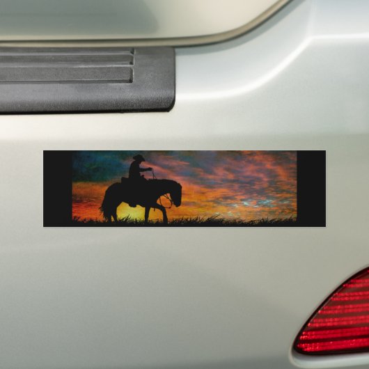 Cowboy Bumpersticker (Op auto)
