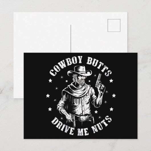 Cowboy Butts Drive Me Nuts Cowboys Gay  Briefkaart (Voorkant / Achterkant)