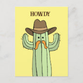 Cowboy Cactus Howdy Briefkaart (Voorkant)