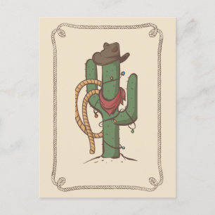 Cowboy Cactus Illustratie Briefkaart
