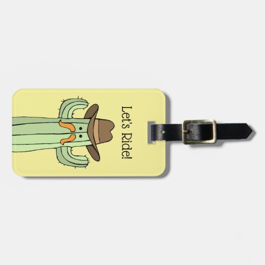 Cowboy Cactus Let's Ride Bagagelabel (Voorkant horizontaal)