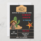 Cowboy Cactus Party Verjaardags Meisje Kaart (Voorkant)