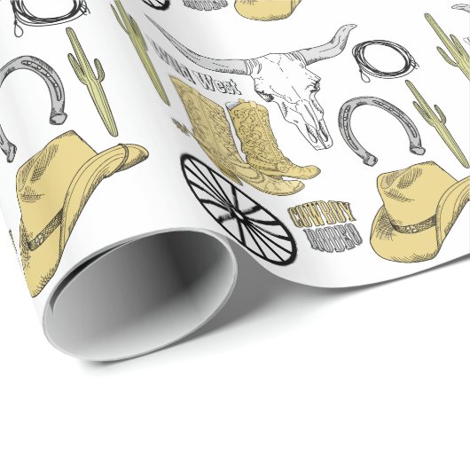 Cowboy Cadeaupapier (Rol Hoek)