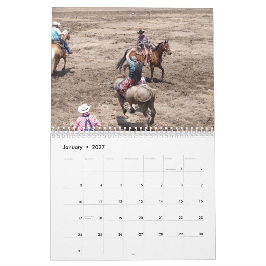 Cowboy Calendar Kalender (Jan 2027)