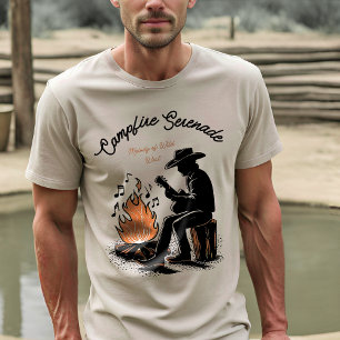 Cowboy Campfire Harmony - Nostalgische gitaar spel T-shirt