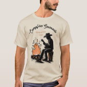 Cowboy Campfire Harmony - Nostalgische gitaar spel T-shirt (Voorkant)