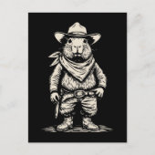 cowboy capibara feestdagenkaart (Voorkant)