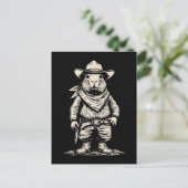cowboy capibara feestdagenkaart (Staand voorkant)