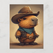 cowboy capibara feestdagenkaart (Voorkant)