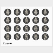 cowboy capibara ronde sticker (Vel)