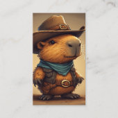 cowboy capibara visitekaartje (Voorkant)