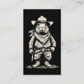 cowboy capibara visitekaartje (Voorkant)