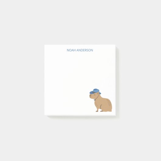 Cowboy capybara dier kinderbriefpapier papier post-it® notes (Voorkant)