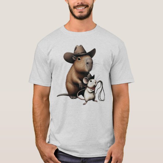 Cowboy Capybara T-shirt (Voorkant)