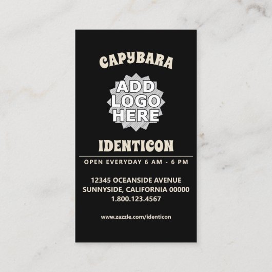 cowboy capybara visitekaartje (Achterkant)